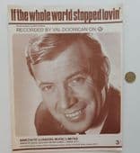 If the Whole World Stopped Loving vintage sheet music 1960s Val Doonican song